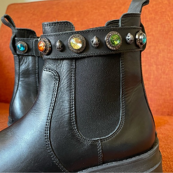 KURT GEIGER LONDON The Sawyer Chelsea Boot in Black Cow Leather - Picture 10 of 12